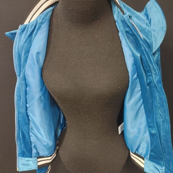 KIDS "LIMITED TO" BLUE VELVET JACKET WITH CREST - Picture 7 of 11